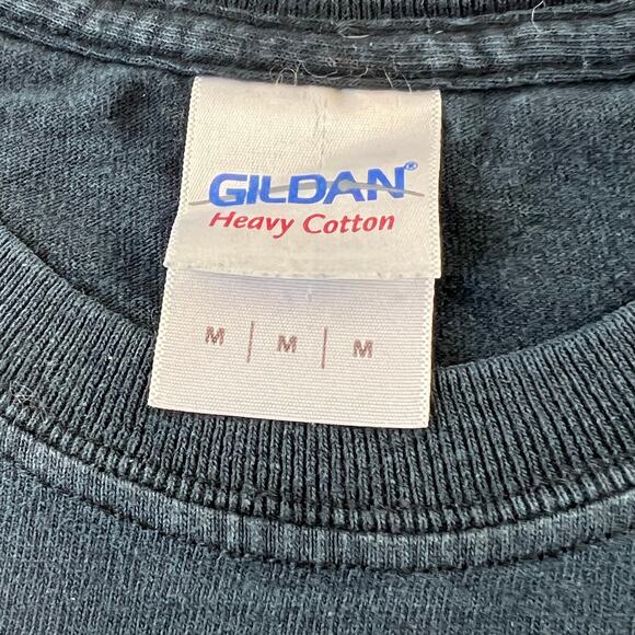 Lynyrd Skynyrd Y2K Eagle T-shirt Men's size Medium Black Faded Gildan Tag - Picture 4 of 7